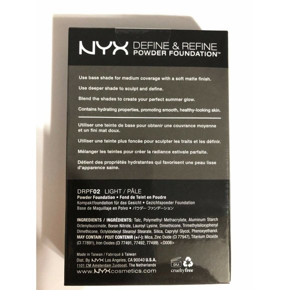 NYX Cosmetics Define & Refine Powder Foundation DRPF02 - Light - Picture 3 of 3